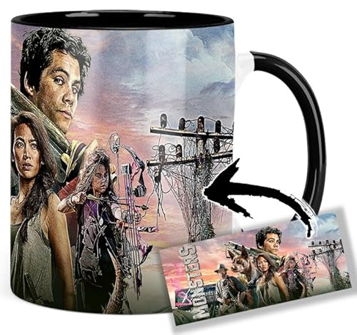 Bild: Love And Monsters Dylan O'Brien Jessica Henwick Michael Rooker Ariana Greenblatt Tasse Innen & Henkel Schwarz Keramikbecher Mug f�r 14,99 EUR bei amazon.de