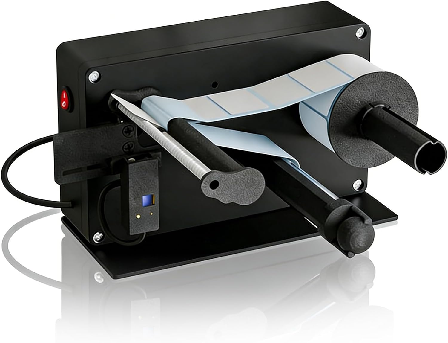 Automatic Label Dispenser, Portable Electric Label Dispenser, Label Applicator, W/Intelligent Sensing, Single/Multi-Row Compatibility, for Shipping/Document/Reminding Labels