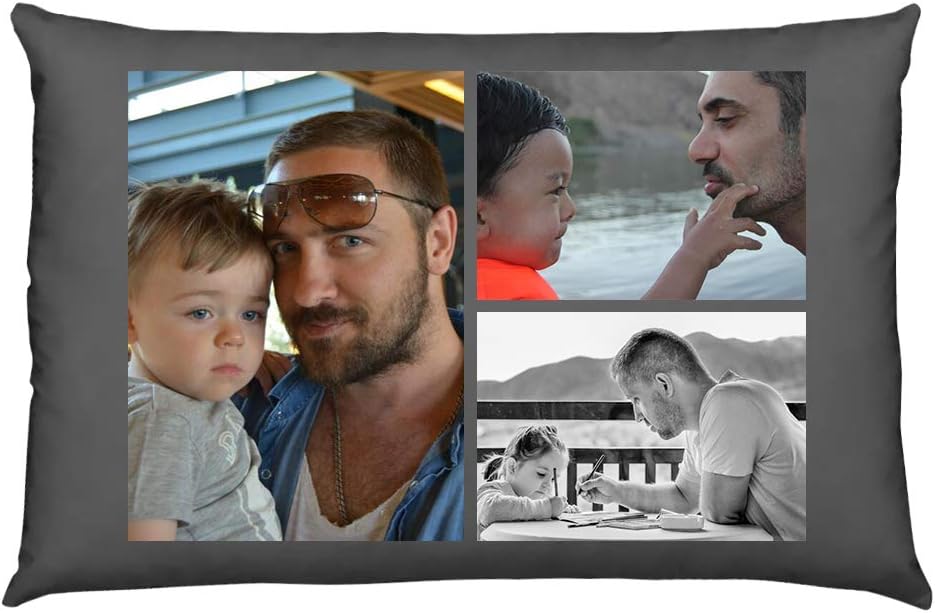 NICTIMEID Custom Pillow Cover Personalized 6 Photos Collage Printed, 20" X 30"