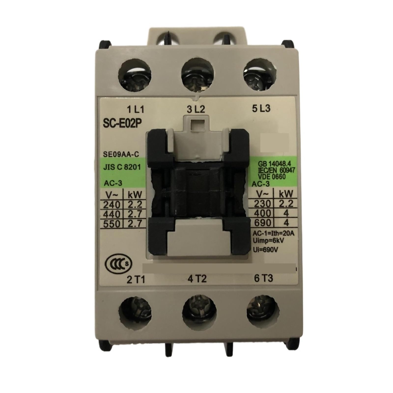 FPJQOBJC SC-E02P AC220V Three-level AC Contactor