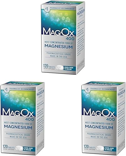 Miniatura 10 de Mag-Ox 400 Tabletas de suplemento dietético mineral de magnesio, 483 mg de óxido de magnesio, 60 unidades