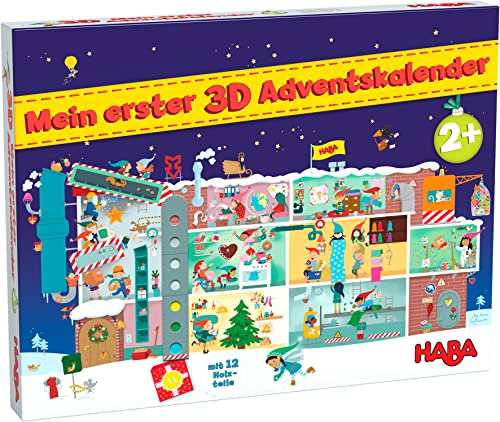 HABA 3D-Adventskalender Weihnachtsfabrik mit Holzbausteinen