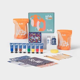 Sculpd - The Original Candle Making & Pottery Kit - Complete 2 Person Art Set: Includes Air Dry Clay, Soy Wax, Fragrance & Tools - DIY Arts Crafts Gift for Adults, Teens, Men & Women (Orange Ginger)