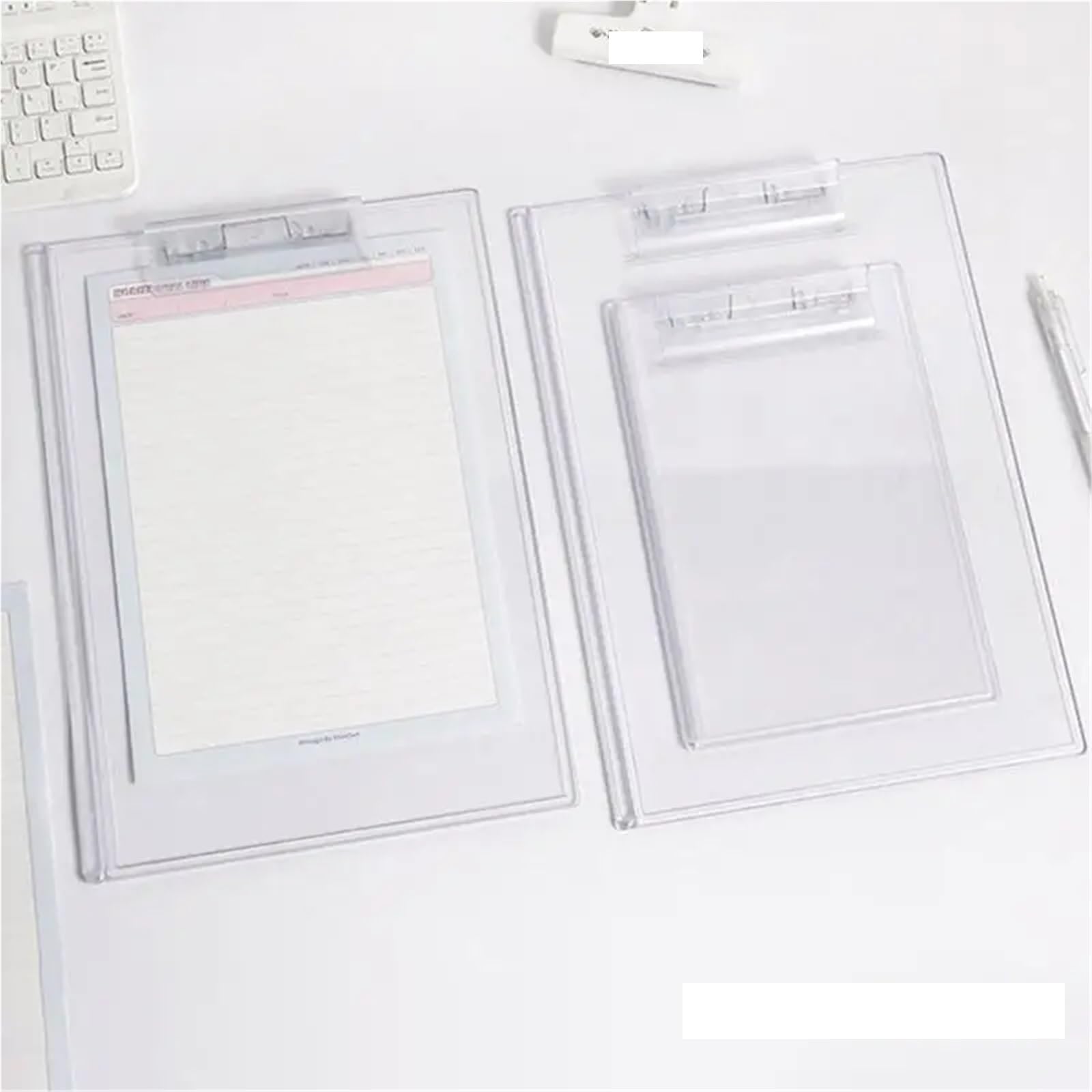 Klemmbretter 4 stücke Zwischenablage Transparent A4 Zwischenablage A5 Papier Halter Schreibtafel Mit Profil Clip for Memos Form Dokument Für Unternehmen(A4)