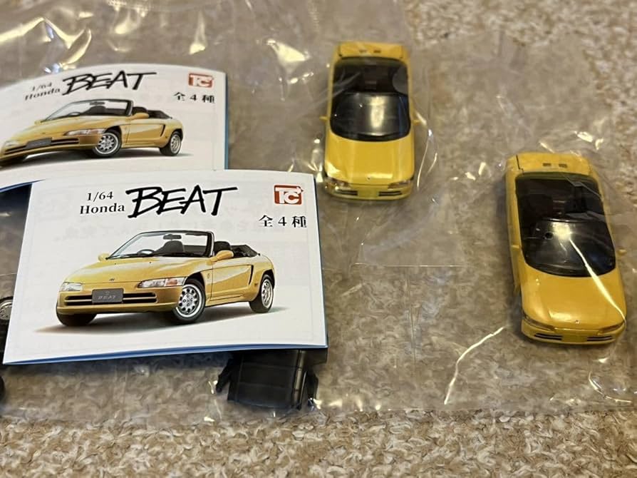 1/43 ホンダ　ビート　PP1 ハードトップ　ミニカー　カーニバルイエロー Amazon.co.jp: MARK43 1/43 ホンダ ビート (PP1) トノカバー付き