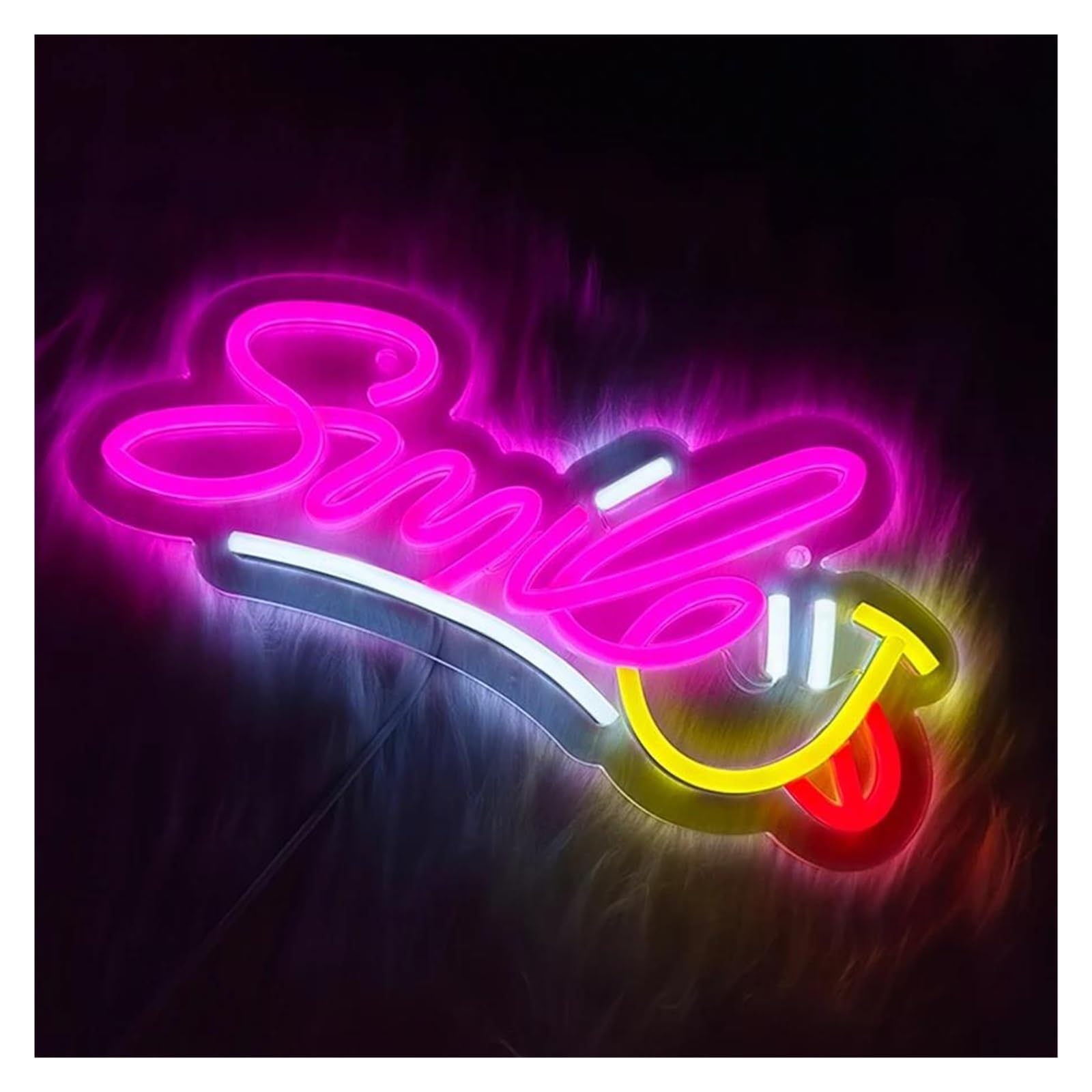 Letra Smile Led para lámpara de neón usada 15,5cmх31cm luces de neón