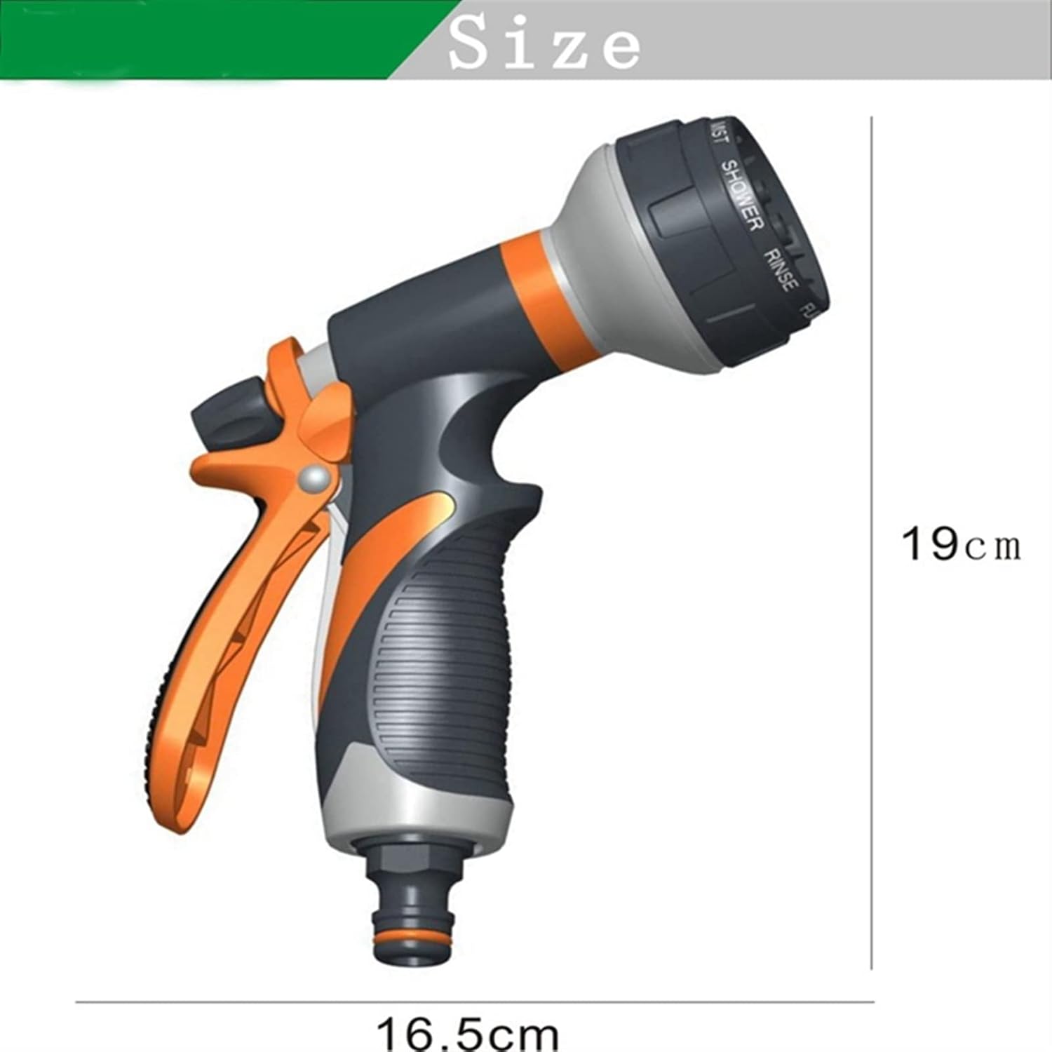 Xiaohu Adjustable Garden Hose Nozzle 1 Set Garden Washing Cleaner Pressure Nozzle & 1 Pcs Plastic Valve with 3/4 Inch Male Thread Pipe Hose