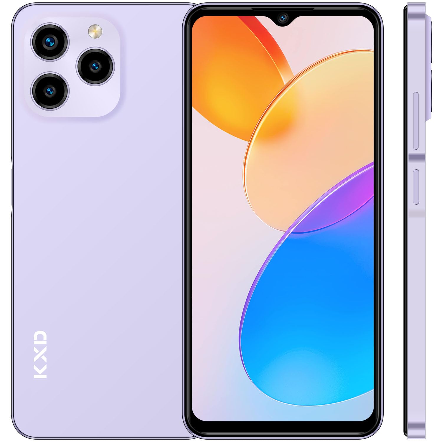 A07 Unlocked Android Phones | 6.52-Inch Screen Cell Phone | 4500 mAh Battery | 4/64GB with 256GB Extend Memory | Android 12 | 4G Dual SIM | Face ID Unlocked Smartphone | US Version | Purple | 3 Card Slots, 3.5mm Headphone Jack