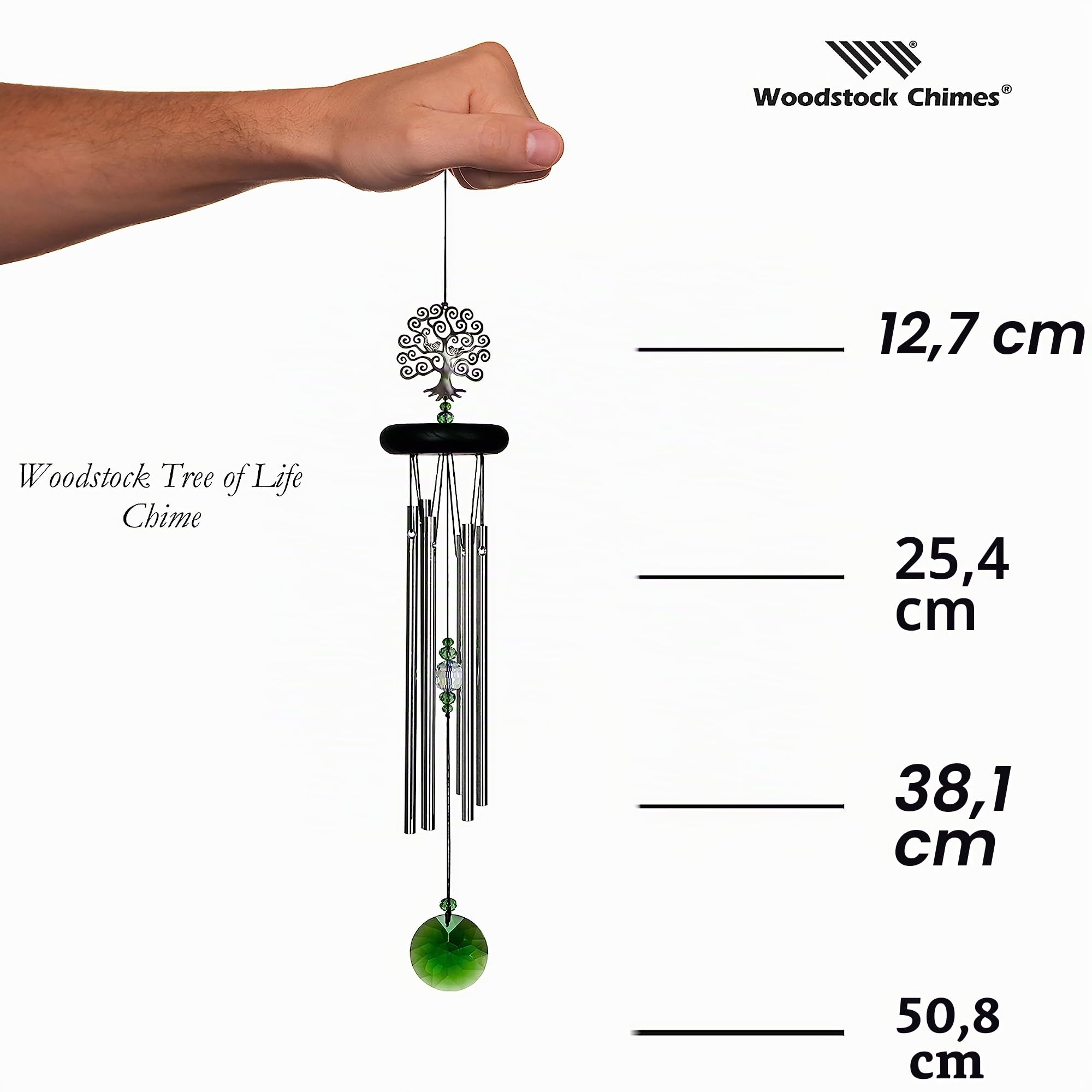 Woodstock Chimes Carillon, Argent, 48 x 6 x 6 cm, wfte