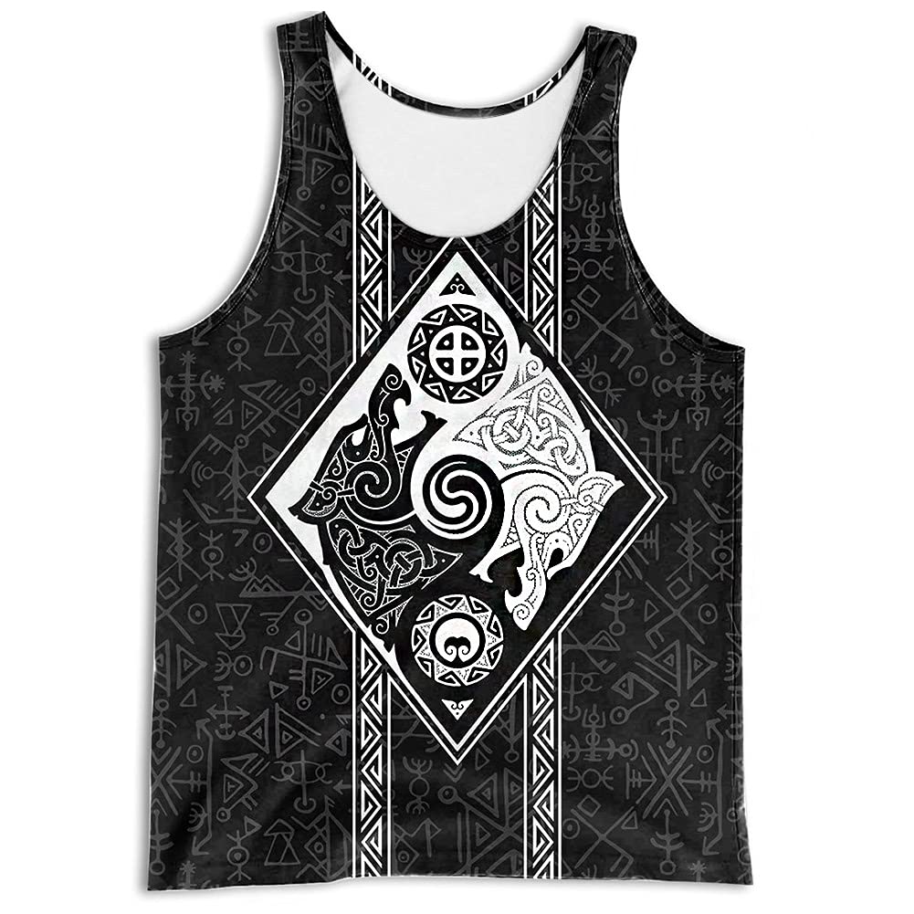 Chemise d'entraînement Muscle Athletic imprimée 3D Dragon Celte de qualité supérieure
