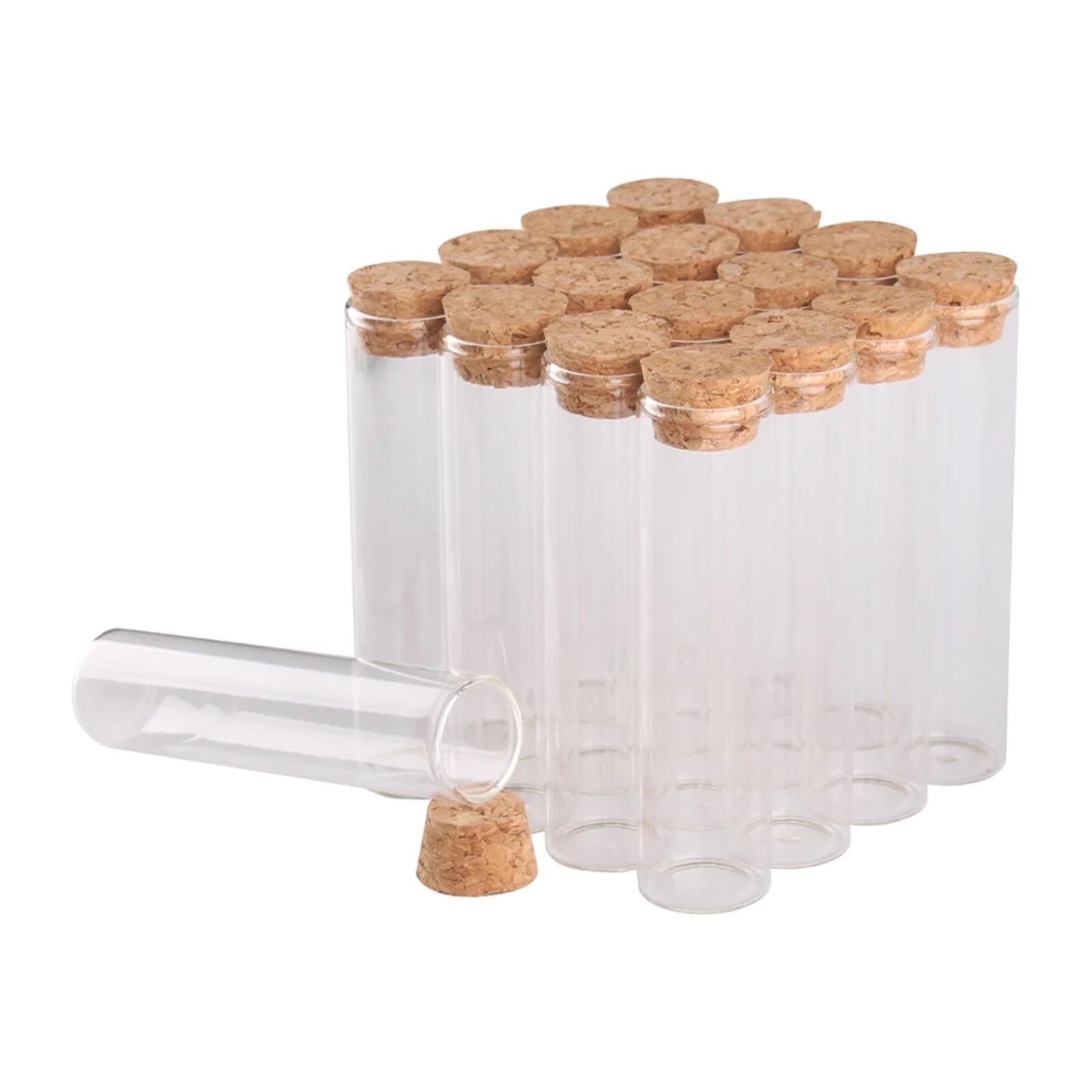 Reagenzgläser 12 Stück/Los Durchmesser 25 Millimeter 30 ml 40 ml 50 ml 60 ml Glas-Reagenzgläser mit Korkstopfen Wunschflaschen for Kunst-DIY-Handwerk(30ml)