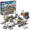 LEGO 60198 City Trains Vrachttrein met MotorBouwset met Poppetjes3 WagonnenRails voor Kinderen van 6 Jaar en Ouder