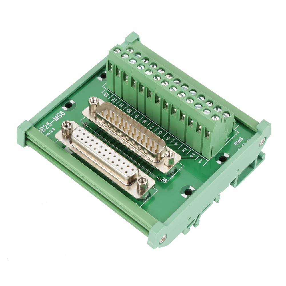 DIN Rail Mount Interface Module, Wide Range Applications PLC Breakout Board Appropriate Size Terminal Block Connector Wiring Special for PLC DIN Rail Mount