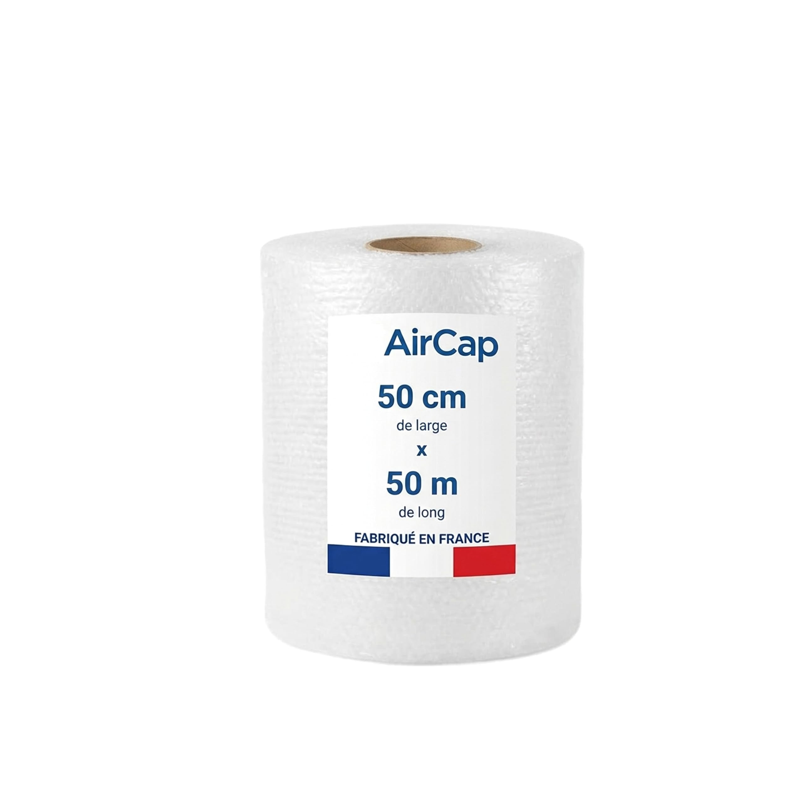 Jeco - 1 rouleau de film papier bulle 50 cm x 50m Aircap tri-couche avec film barrière gain de place recyclable