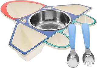 Hohopeti 1 Conjunto Avião Crianças Tigela Pratos De Jantar Para Crianças Bandeja De Comida Para Crianças Bandeja De Comida Para Bebês Pratos Para Bebês Pratos E Tigelas Conjunto De Placas