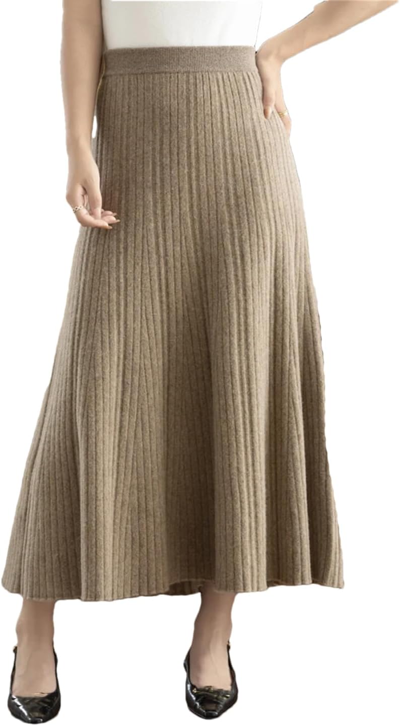 スカート OVER HIGH WAIST KNIT SKIRT Amazon.com: Women's Fashionable Solid Color Fold Over Low