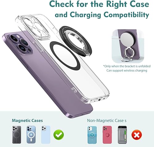 Miniatura 7 de Soporte magnético de anillo de teléfono para MagSafe - Soporte magnético de JCHIEN para teléfono compatible con iPhone 15, 14, 13, 12 ProPro