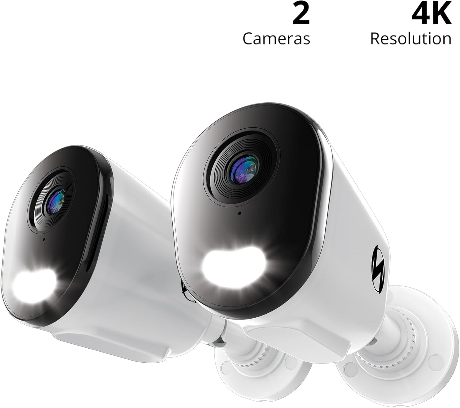 Close-up of a Night Owl 4K Wired IP Deterrence Camera.