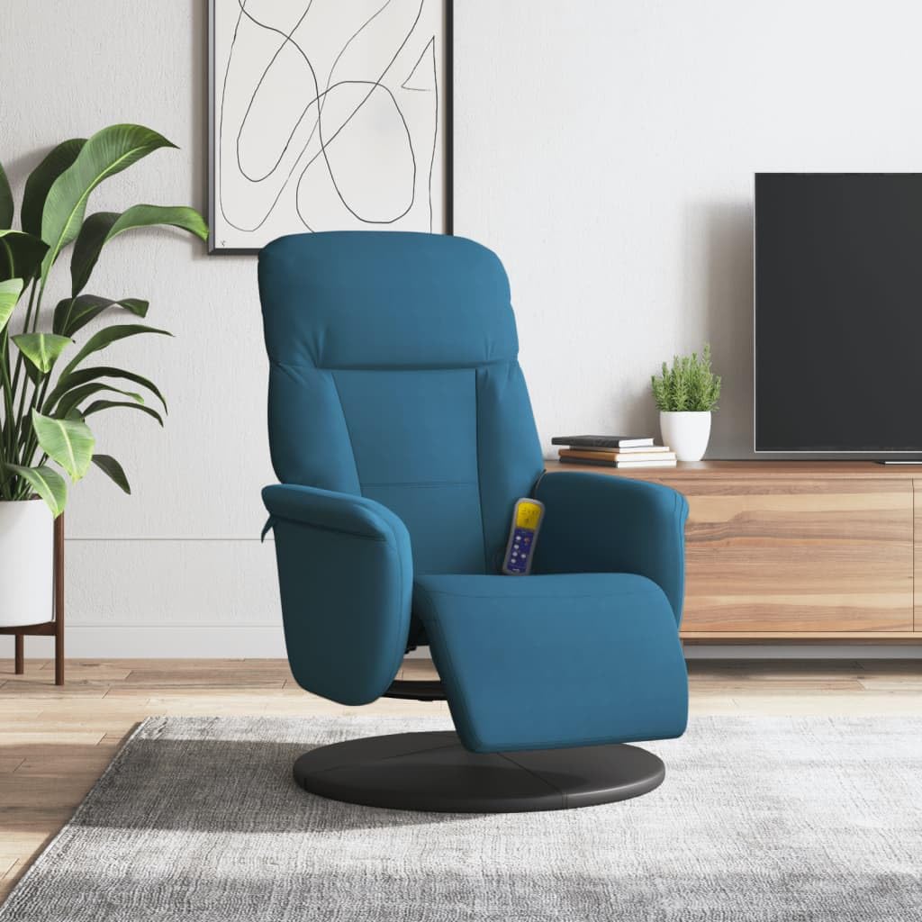 Fauteuil De Massage Inclinable VidaXL - Velours Rose, 6 Points De Vibration, Charge 110kg (Position Couchage 144.5cm)