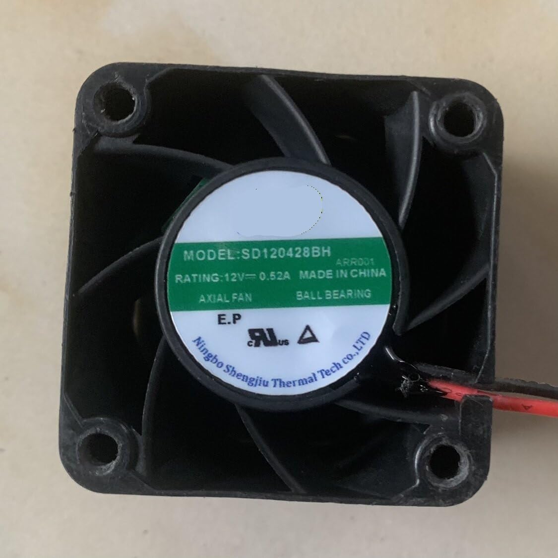 for High-Performance DC Axial Fan SJ SD120428BH, 40x40x28mm (4CM), 12V/24V 0.52A, 4-Wire Design for Inverter Cooling(2 Lines)