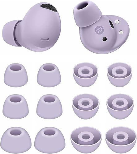 ALXCD Eartips - Auriculares compatibles con Galaxy Buds 2 Pro SM-R510, SML 6 pares de puntas de silicona suave, puntas de repuesto para auriculares,