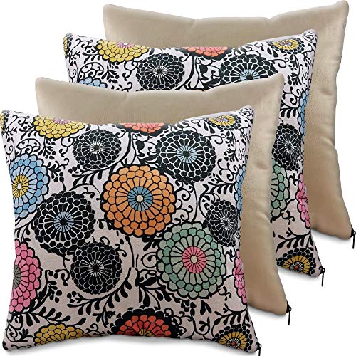 Kit 8 Peças - Capa + Refil De Almofada Decorativa Para Sala Com Ziper 45x45cm Suede - BF Colchões