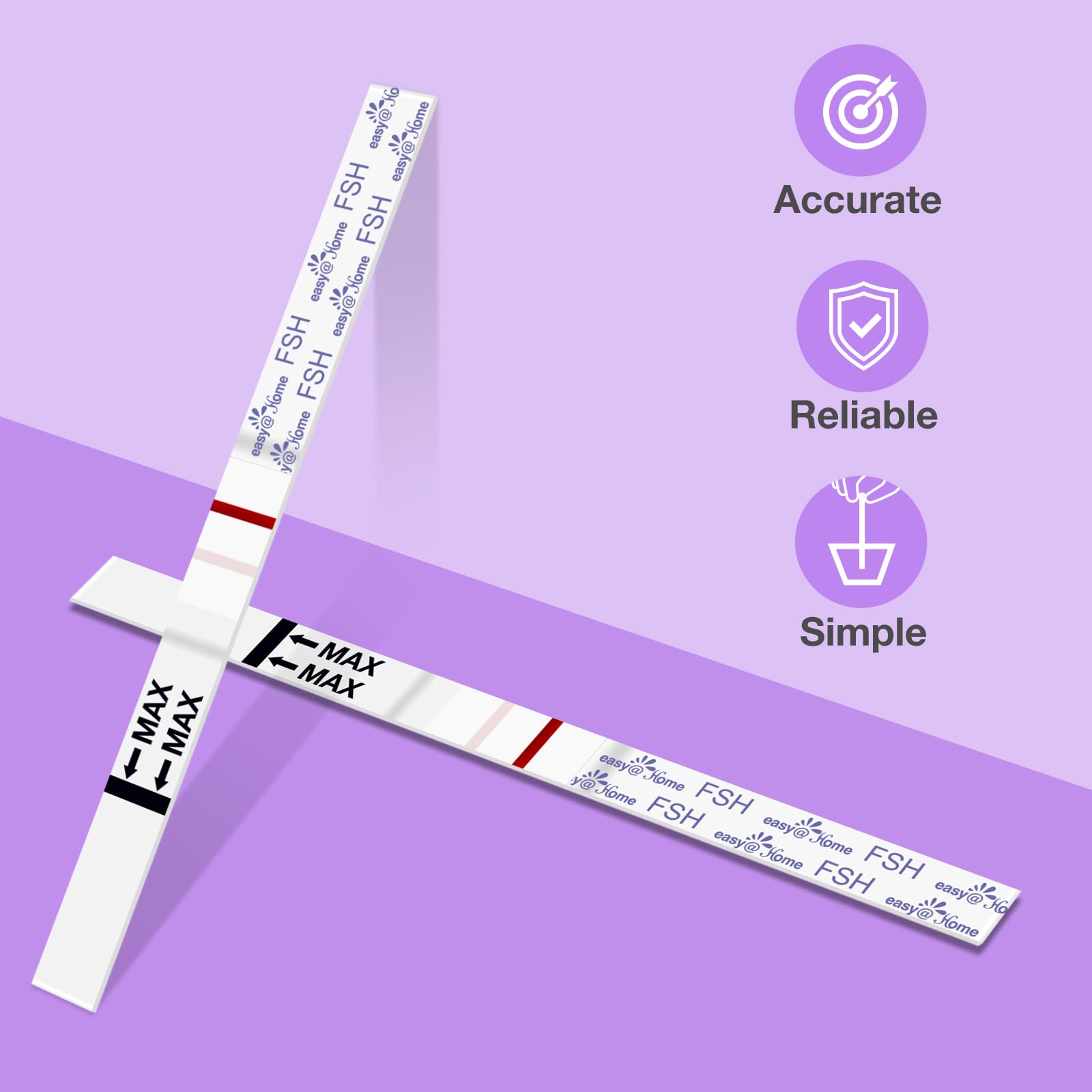 Easy@Home Paski testowe na okres menopauzy, 10 pasków testowych FSH ze śledzeniem aplikacji, menopauza, domowy autotest, test moczu FSH, szybki wynik, test hormonalny do wczesnego wykrywania menopauzy