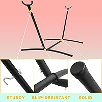 Vista 7 de KUAFU Soporte de hamaca resistente de 650 libras, 9 pies, con funda de transporte portátil de 104 pulgadas de largo x 46 pulgadas de ancho