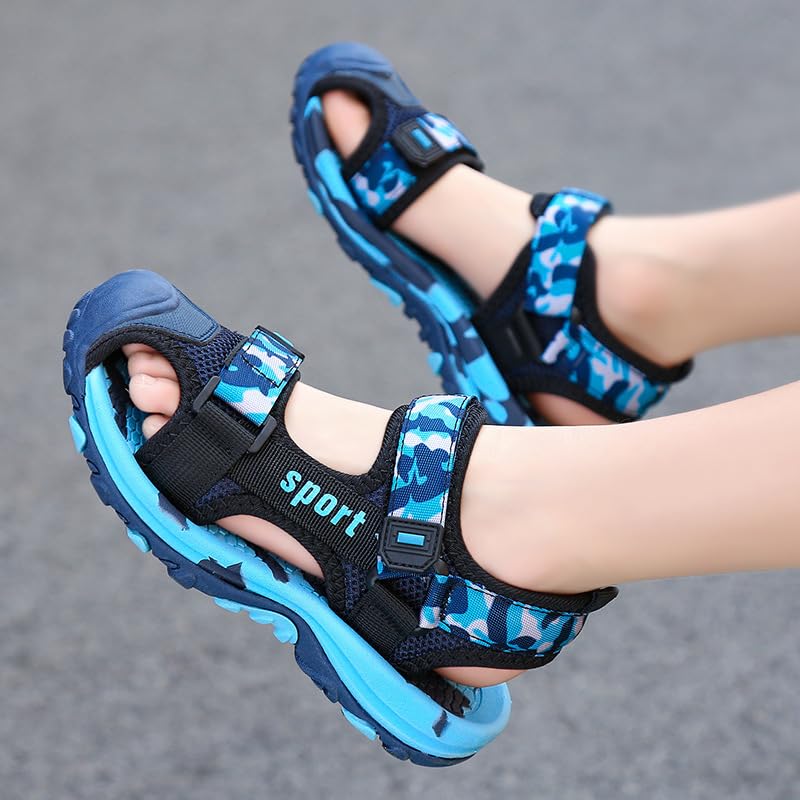 Unisex Niños Sandalias de Verano Playa para Punta Cerrado KIDS Sandalias Deportivas Playa Zapatillas de Senderismo con Punta Cerrada EU 28-40