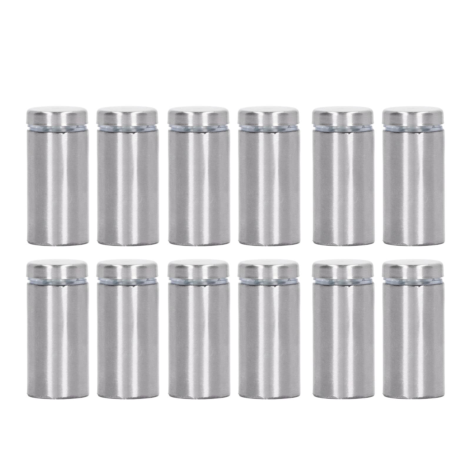 Entretoises Murales en Acier Inoxydable, 12 Pièces, 19x40mm, Kit de Vis et Chevilles pour Panneau Acrylique, Supports d'Affichage Publicitaire