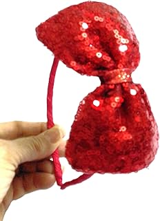 شريط شعر أحمر لامع للبنات والفتيات الصغيرات مناسب للحفلات والمهرجانات, عصابة رأس , طوق شعر