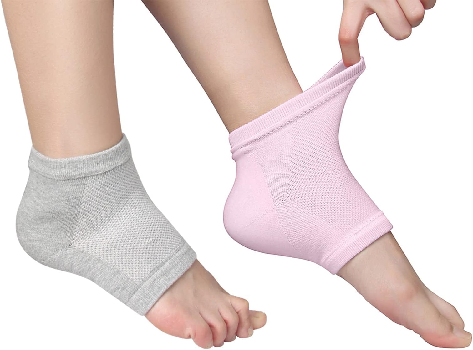Codream Vented Moisturizing Socks Lotion Gel for Dry Cracked Heels, Spa Gel Socks Humectant Moisturizer Heel Balm Foot Treatment Care Heel Softener Compression (2 Pairs)