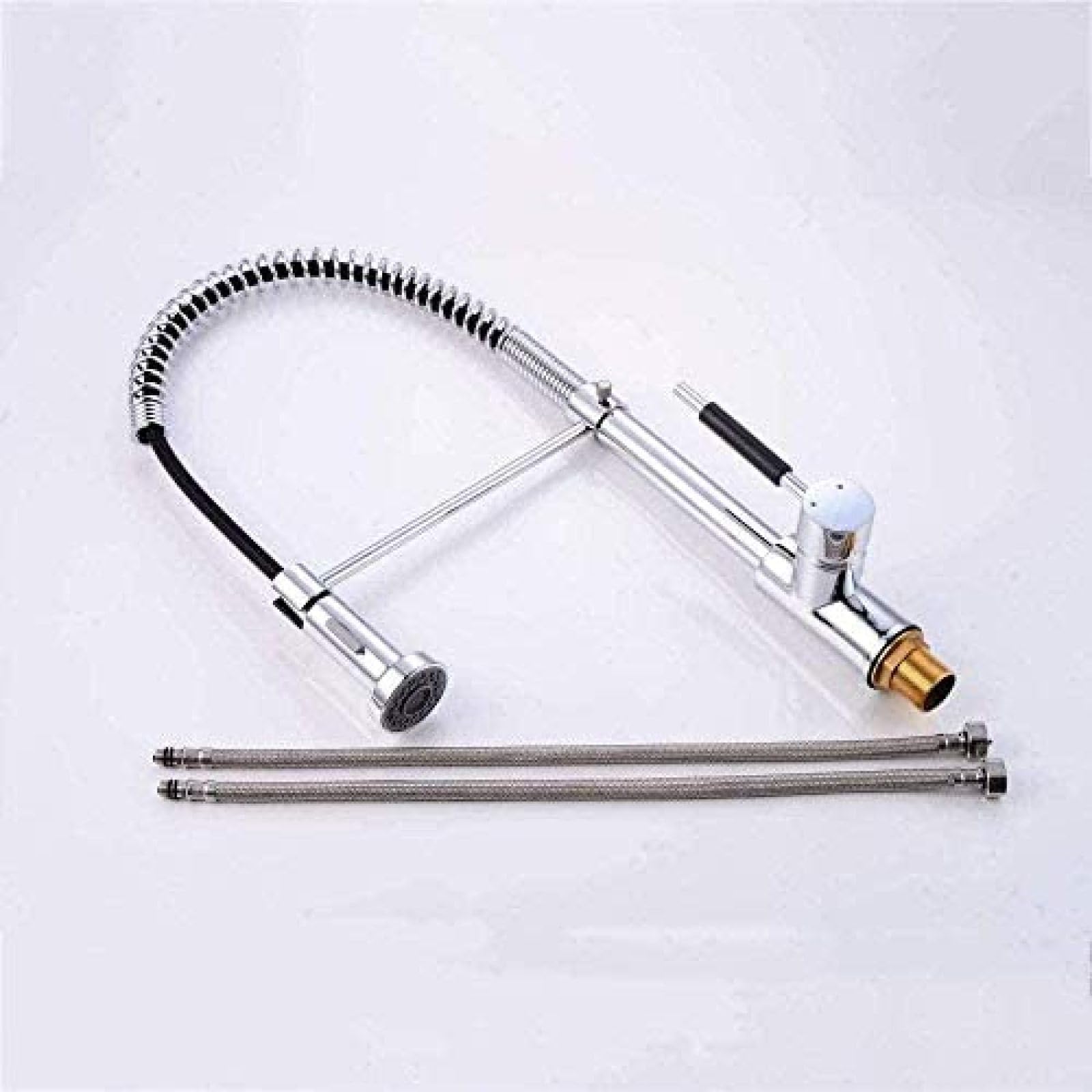Rubinetto Contemporaneo Rubinetto monocomando a molla Rubinetto a testa rotante a scomparsa Irrigatore pre-risciacquo Rubinetto per lavello per impieghi gravosi Rubinetto alto in ottone commerciale