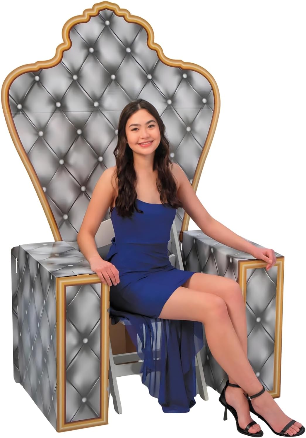 44" x 23" x 71" 3D Royalty Chair Cardboard Cutout Stand-Up