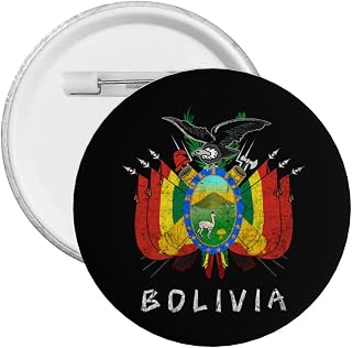 Retro Bolivian Coat Of Arms Bolivia Express Your Unique Style with Our Fashionable Round Badges