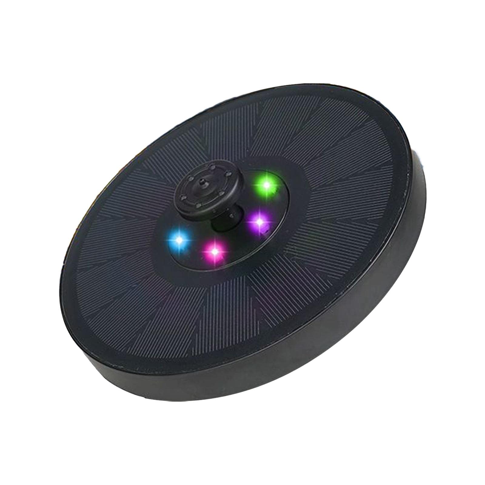 Fontana Solare Pompa Galleggiante con LED Colorati Protezione Carenza Acqua Circolazione Filtro Adatta per Giardino Vasca Uccelli Balcone, 5 luce