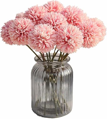 Miniatura 7 de Flores artificiales, ramo de flores de crisantemo, 10 unidades, regalo para personas importantes, gloriosa moral, para la oficina en casa,