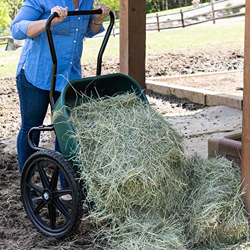 Garden Star 70030 Dual-Wheel Farm Barrow 6 Cubic Foot Wheelbarrow, 20