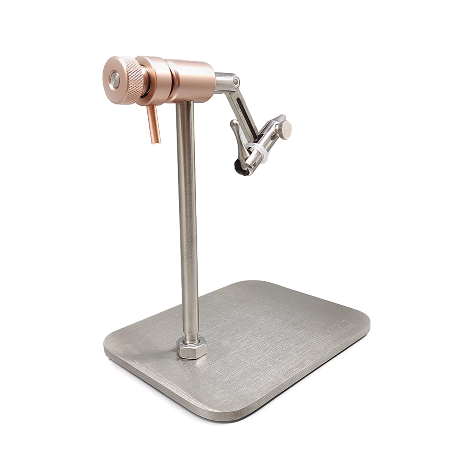 Station de pêche réglable en métal avec échelle de mesure intégrée, base de station de mouche portable