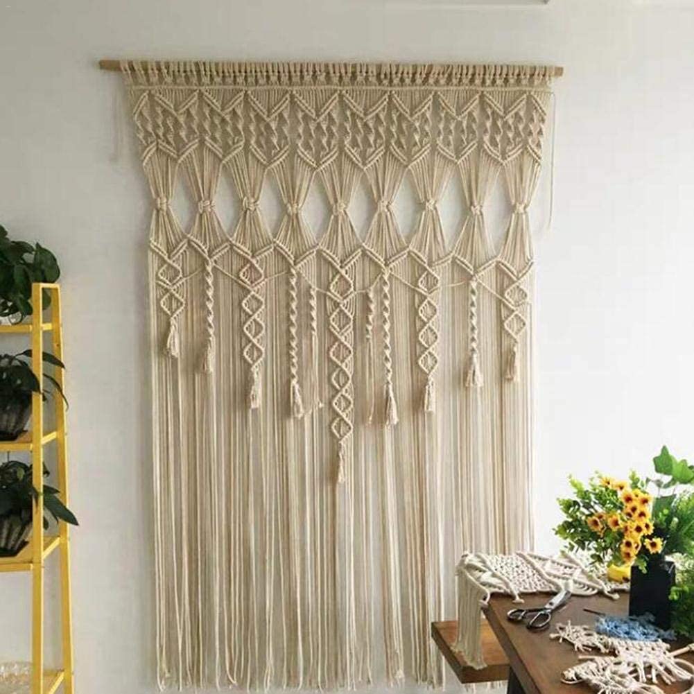 Tapiz Colgante de Pared Tejido de macramé, decoración de Arte geométrico Bohemio para el hogar, macramé Hecho a Mano, decoración del hogar, decoración de la habitación del Dormitorio del apartamento