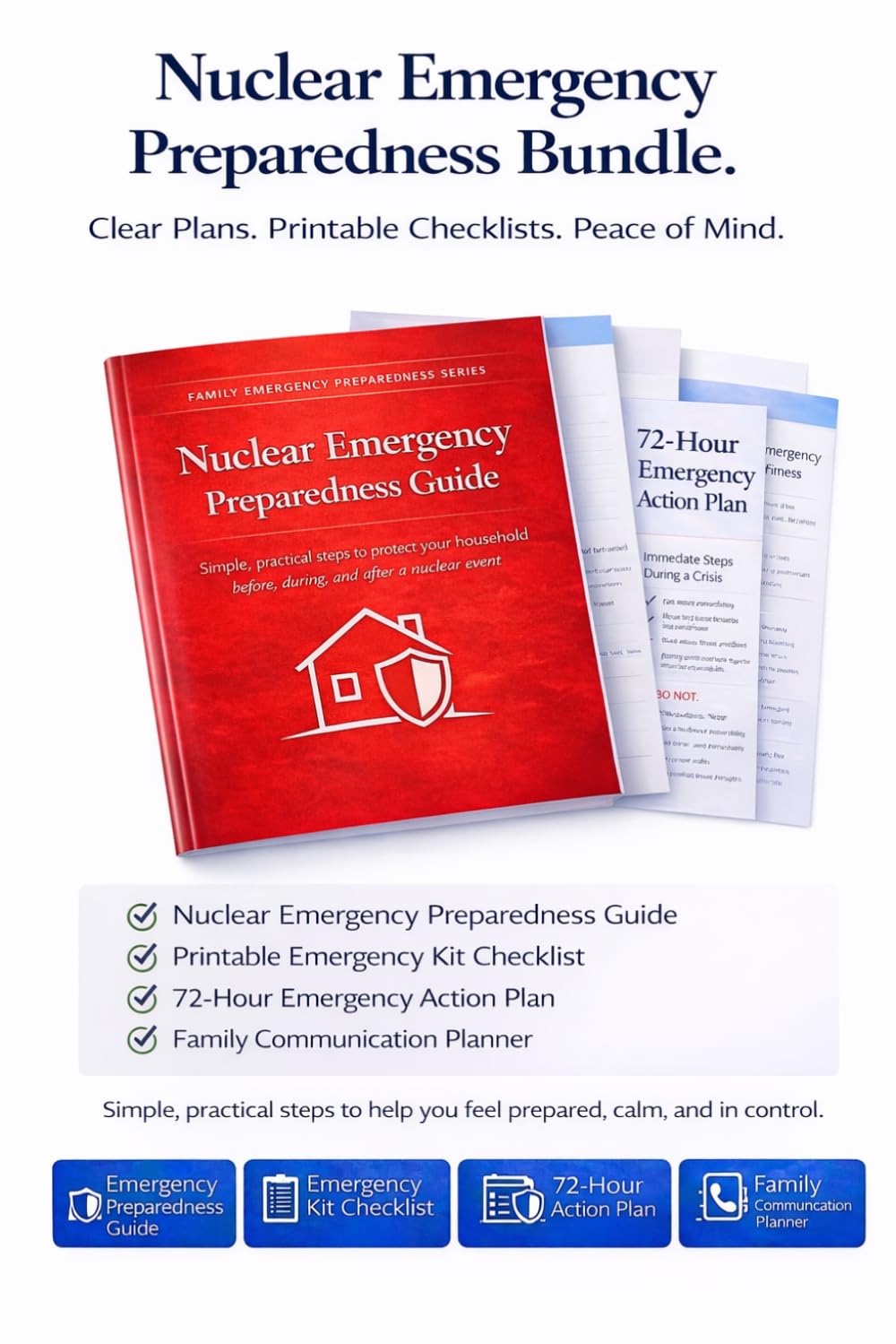 Nuclear Emergency Preparedness Bundle: Simple, practical steps, to protect your household, before, during, and after a nuclear event.
