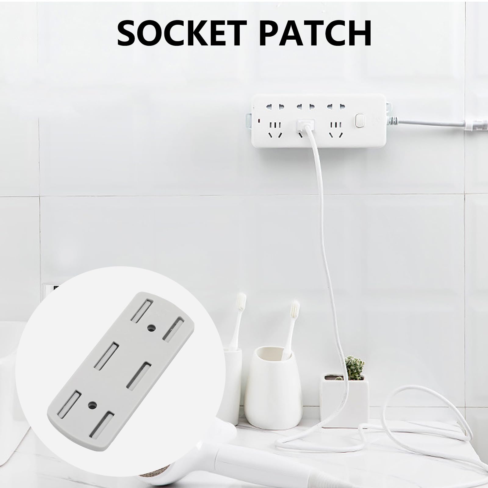 10pcs Power Strips Mounts With Strong Adhesive Not Drill Socket Brackets Wall Mounted Power Strips Brackets Simple Installs