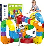 【Matériau sûr et durabilité flexible】Ce train électrique Clickrail est fabriqué à partir de plastique ABS de qualité supérieure sans BPA avec des bords lisses et arrondis. Les pièces flexibles sont conçues pour résister aux jeux actifs et aux chocs. Le moteur de train rechargeable par USB est puissant et fiable, assurant un plaisir imparable sans la frustration des pièces fragiles, donnant aux parents la tranquillité d'esprit.