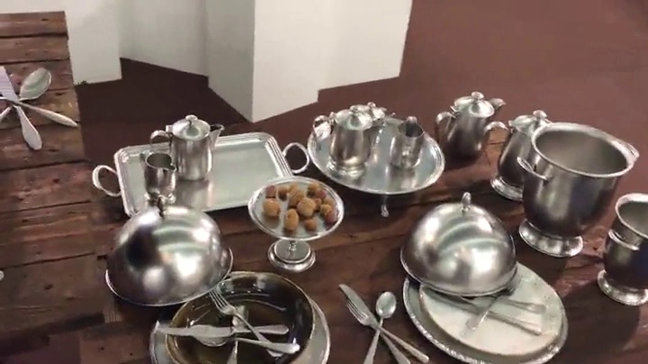 Amazon.com: MEPRA Epoque Flatware Set, [151 Piece, Pewter Finish