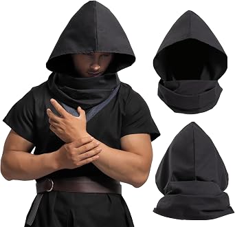Renaissance Medieval Hood Cowl Ren Faire Hood Hat Vintage Accessories Linen Cotton
