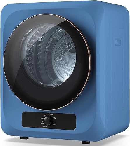 Auertech Secadora de ropa portátil de 1.5 pies cúbicos, secadora eléctrica de carga frontal de 850 W con tambor de acero inoxidable, perilla de