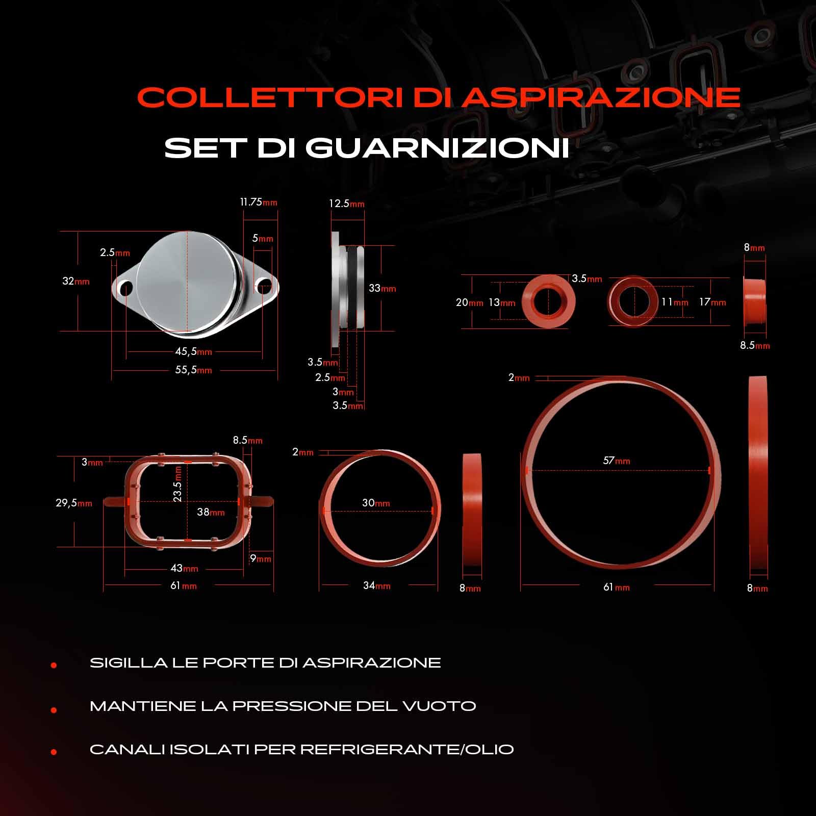 Frankberg Condotto di aspirazione Alimentazione carburante Diesel Compatibile con Serie 1 E87 2.0L Serie 5 E60 3.0L X5 E70 3.0L