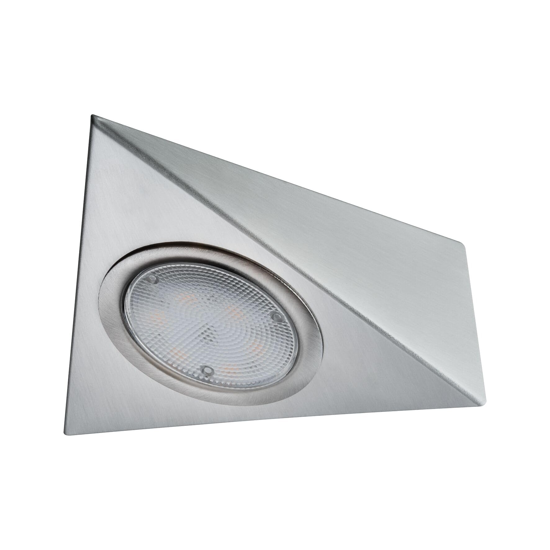 Paulmann 93572 LED Unterschrankleuchte Dreieck mit Näherungssensor eckig incl. 3x2,8 Watt Schrankleuchte Eisen gebürstet Schranklicht Metall, Glas