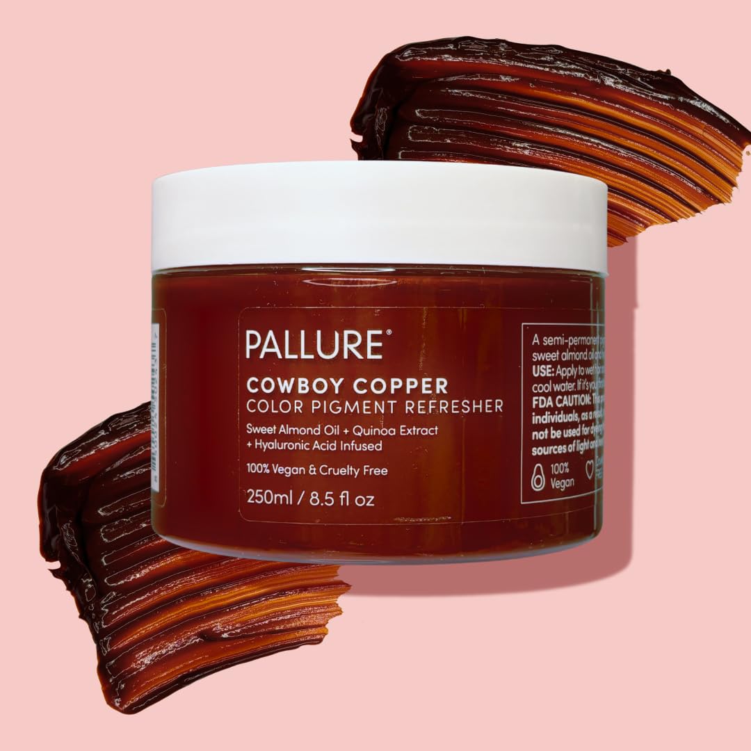 Pallure Color Pigment Refresher Mask, Semi Permanent Hair Color Depositing Conditioner, 8.5 Oz (Copper Brown) - Image 7