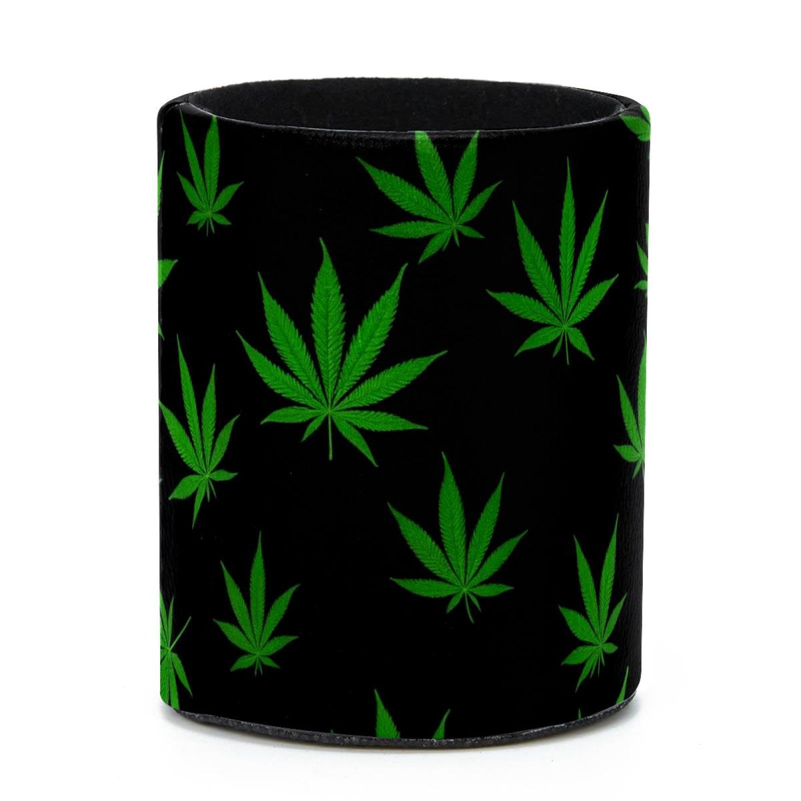 VAPOKF Round Pencil Holders for Desk, Artistic Leaves Pen Holders Pen Pot Makeup Brushes Storage Desktop Stationery Supplies Organiser for Home Office